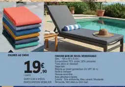 E.Leclerc Coussin bain de soleil déhoussable offre