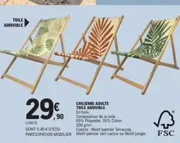 E.Leclerc Chilienne adulte toile amovible offre