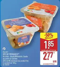 ALDI MILSANI Dés de fromages offre