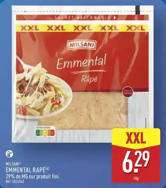 ALDI MILSANI Emmental rapé offre
