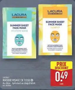 ALDI LACURA Masque visage en tissu offre