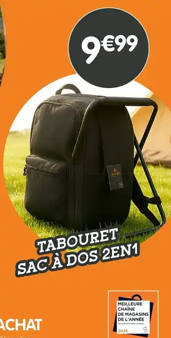 Tabouret sac à dos 2en1