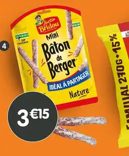 b&m Justin Bridou mini saucissons nature offre