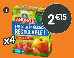 b&m Andros gourdes compotes fraise offre