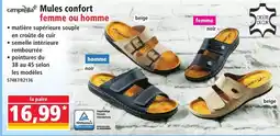 Norma Camprella Mules confort femme ou homme offre