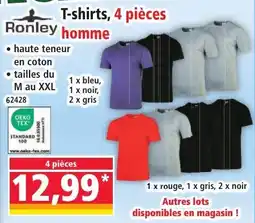 Norma Ronley T-shirts, 4 pièces homme offre