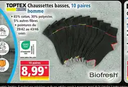 Norma Toptex Chaussettes basses, 10 paires offre