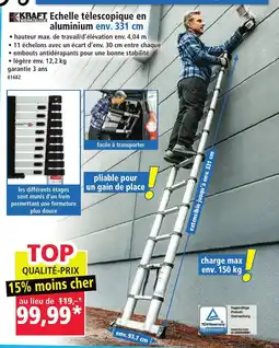 Norma Kraft Echelle télescopique en aluminium offre