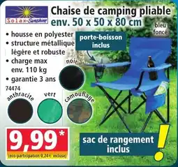 Norma Chaise de camping pliable offre