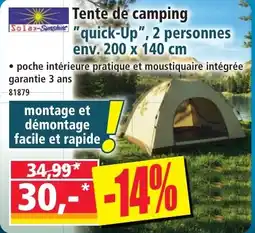 Norma Tente de camping quicks Up 2 personnes offre