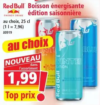 Norma Red Bull Boisson énergisante édition saisonnière offre