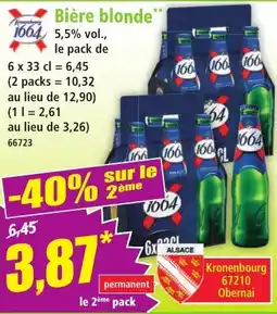 Norma 1664 Bière blonde offre