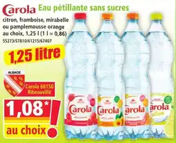 Norma Carola Eau pétillante sans sucres offre