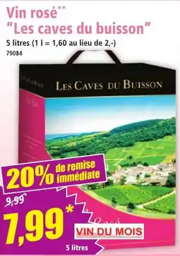 Norma Vin rosé Les caves du buisson offre