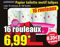 Norma Daunasoft Papier toilette motif tulipes offre