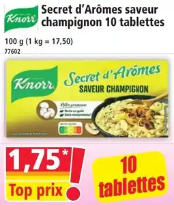 Norma Knorr Secret d'Arômes saveur champignon 10 tablettes offre