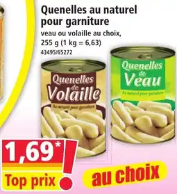 Norma Quenelles au naturel pour garniture offre