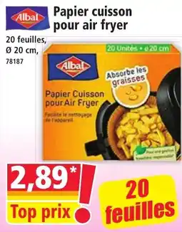 Norma Albal Papier cuisson pour air fryer offre