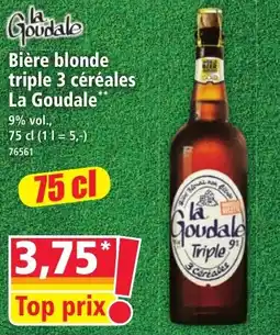 Norma La Goudale Bière blonde triple 3 céréales offre