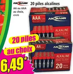 Norma Ansmann 20 piles alcalines offre