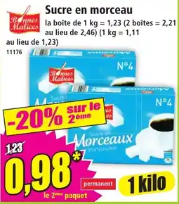 Norma Bonnes Malices Sucre en morceau offre