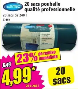 Norma Multitec 20 sacs poubelle qualité professionnelle offre