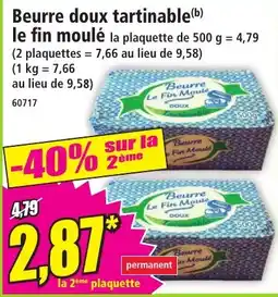Norma Beurre doux tartinable le fin moulé offre