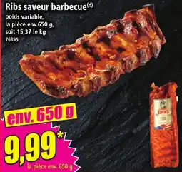 Norma Ribs saveur barbecue offre