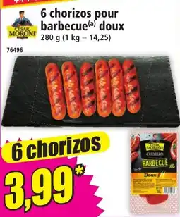 Norma Cesar Moroni 6 chorizos pour barbecue doux offre