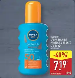 ALDI NIVEA SUN Spray solaire protect & bronze spf 50 offre