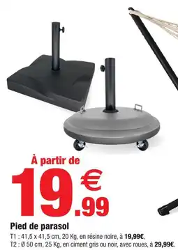 Bazarland Pied de parasol t1 offre