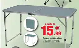 Bazarland Table de camping pliante t1 offre