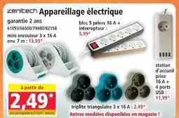 Norma Zenitech mini enrouleur 3 x 16 a env. 7 m offre