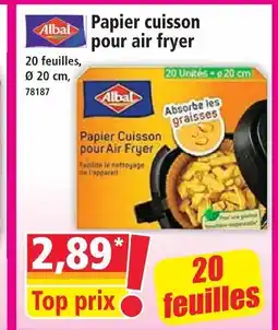 Norma Albal papier cuisson pour air fryer offre