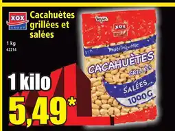 Norma Xox group cacahuètes grillées et salées offre