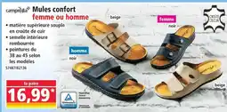 Norma Mules confort femme ou homme offre