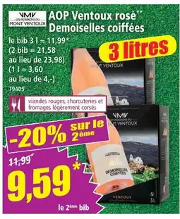 Norma Les vignerons du mont ventoux aop ventoux rosé demoiselles coiffées offre