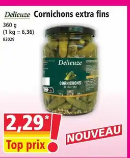 Norma Delieuze cornichons extra fins offre