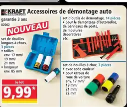 Norma Kraft werkzeuge set de douilles longues à chocs, 3 pièces offre