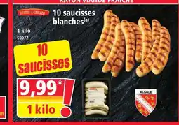 Norma 10 saucisses blanches offre
