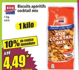 Norma Xox group biscuits apéritifs cocktail mix offre