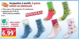 Norma Socquettes à motifs enfant ou adolescent offre