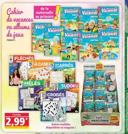 Norma Cahier de vacances ou albums de jeux offre
