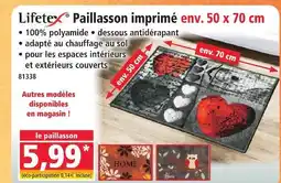 Norma Lifetex paillasson imprimé env. 50 x 70 cm offre