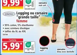 Norma Ellenor legging grande taille femme offre