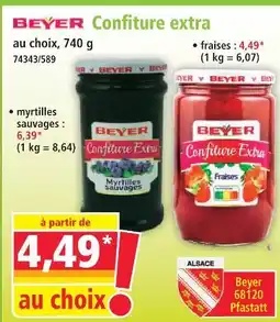 Norma Beyer confiture extra myrtilles sauvages offre