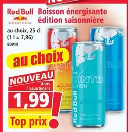 Norma Red bull boisson énergisante édition saisonnière offre