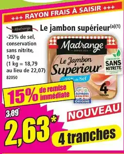 Norma Madrange le jambon supérieur offre