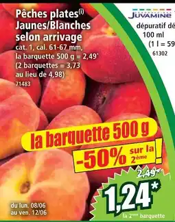Norma Pêches plates jaunes/blanches selon arrivage offre
