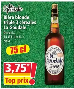 Norma La goudale bière blonde triple 3 céréales offre